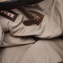 Marni Dark Brown Leather Balloon Shoulder Bag