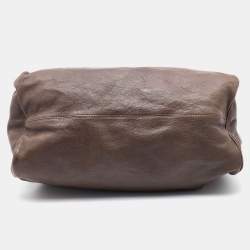 Marni Dark Brown Leather Balloon Shoulder Bag