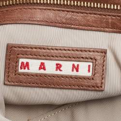 Marni Brown Leather Shoulder Bag