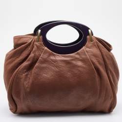 Marni Brown Leather Shoulder Bag