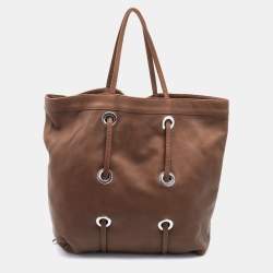 Pre Owned Marni Brown Leather Tote