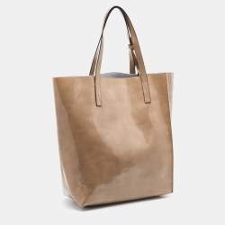 Pre Owned Marni Beige Patent Leather Tote