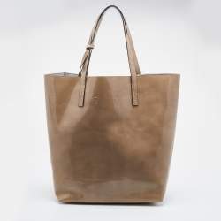 Pre Owned Marni Beige Patent Leather Tote
