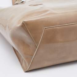 Pre Owned Marni Beige Patent Leather Tote