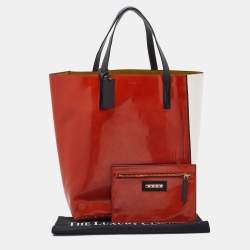 Pre Owned Marni Multicolor Patent Leather Shopper Tote
