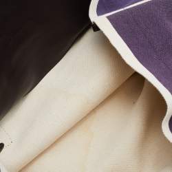 Pre Owned Marni Purple Canvas and Leather Tote