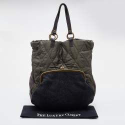 Pre Owned Marni Multicolor Fabric and Leather Tote
