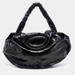 Pre Owned Marni Black Patent Leather Hobo
