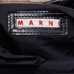 Pre Owned Marni Black Patent Leather Hobo