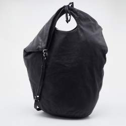 Marni Black Leather Bucket Shoulder Bag