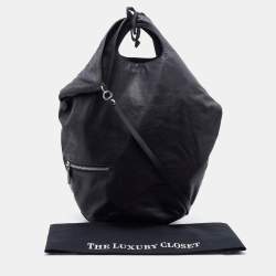 Marni Black Leather Bucket Shoulder Bag