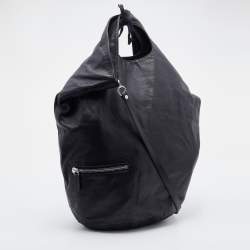 Marni Black Leather Bucket Shoulder Bag