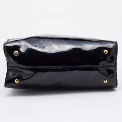 Pre Owned Marni Black/Brown Patent Leather Shopper Tote