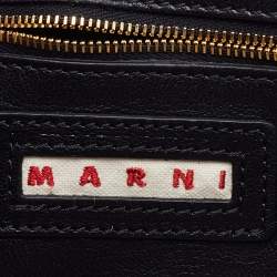 Pre Owned Marni Black Leather Embellished Shoulder Bag