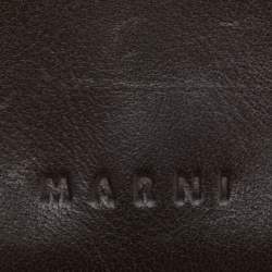 Marni Dark Brown Leather Card Holder