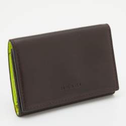 Marni Dark Brown Leather Card Holder