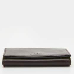 Marni Dark Brown Leather Card Holder