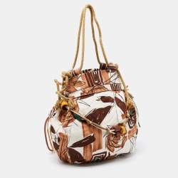 Marni Multicolor Print Fabric Rope Hobo