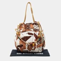 Marni Multicolor Print Fabric Rope Hobo