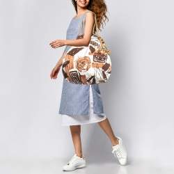Marni Multicolor Print Fabric Rope Hobo
