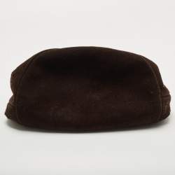 Marni Dark Brown Suede and Leather Lasercut Hobo