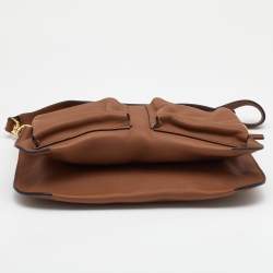 Marni Tan Leather Bandoleer Crossbody Bag