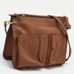 Marni Tan Leather Bandoleer Crossbody Bag