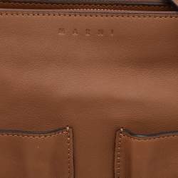 Marni Tan Leather Bandoleer Crossbody Bag