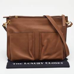 Marni Tan Leather Bandoleer Crossbody Bag