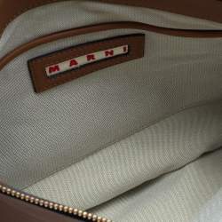 Marni Tan Leather Bandoleer Crossbody Bag