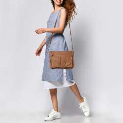 Marni Tan Leather Bandoleer Crossbody Bag