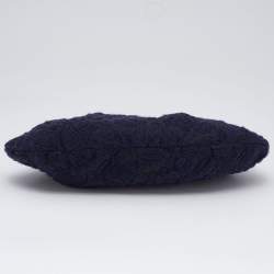 Pre Owned Marni Navy Blue Embroidered Fabric Frame Embellished Clutch Bag
