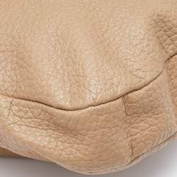 Pre Owned Marni Beige Leather Crystal Embellished Hobo