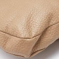 Pre Owned Marni Beige Leather Crystal Embellished Hobo