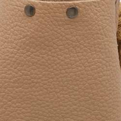 Pre Owned Marni Beige Leather Crystal Embellished Hobo