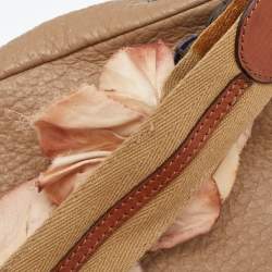 Pre Owned Marni Beige Leather Crystal Embellished Hobo