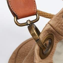 Pre Owned Marni Beige Leather Crystal Embellished Hobo