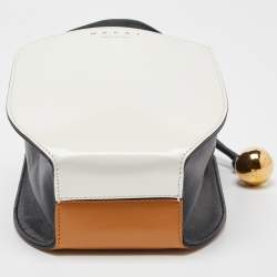 Pre Owned Marni Multicolor Leather Coffer Drawstring Clutch Bag