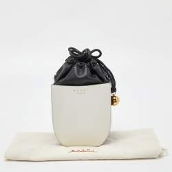 Pre Owned Marni Multicolor Leather Coffer Drawstring Clutch Bag