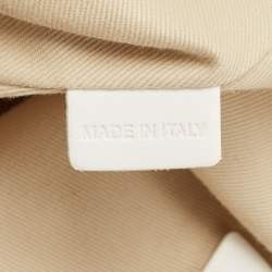 Pre Owned Marni White/Natural Raffia and Leather Small Tropicalia Tote