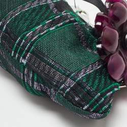 Pre Owned Marni Green Fabric Frame Clutch