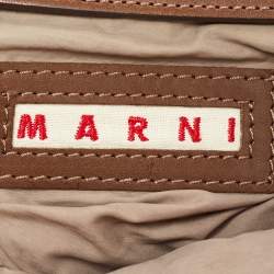 Pre Owned Marni Green Fabric Frame Clutch