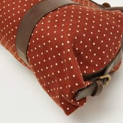 Pre Owned Marni Brown Polka Canvas and Leather Frame Bag