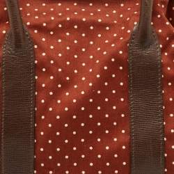 Pre Owned Marni Brown Polka Canvas and Leather Frame Bag