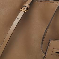 Pre Owned Marni Olive Green Leather Pannier Bucket Bag