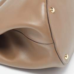 Pre Owned Marni Olive Green Leather Pannier Bucket Bag