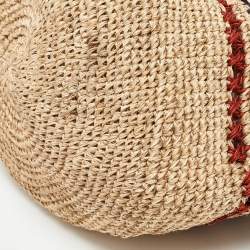 Pre Owned  Marni Multicolor Crochet Raffia Market Hobo