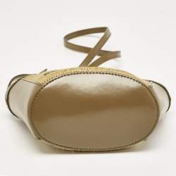 Marni Olive Green Leather and Raffia Micro Tropicalia Bag