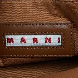 Pre Owned Marni Beige/Brown Raffia and Leather Tote 