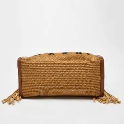 Pre Owned Marni Beige/Brown Raffia and Leather Tote 